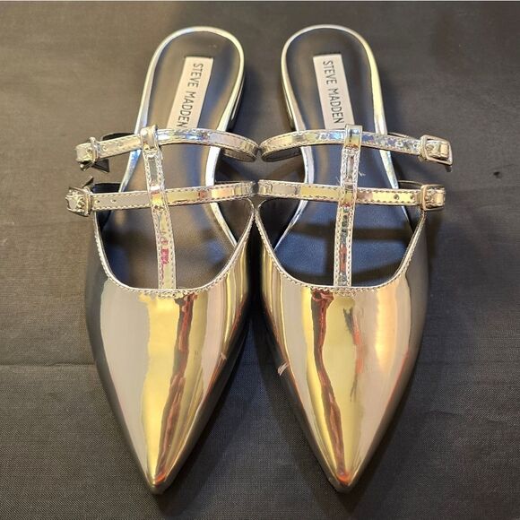 BRAND NEW STEVE MADDEN POINTED TOE DOUBLE STRAP MULES - Picture 3 of 16